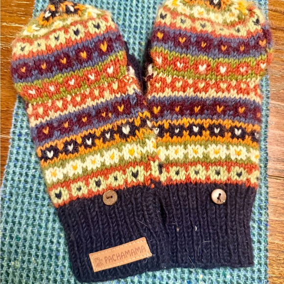 Pachamama Accessories - Multicolor Knit Mittens for Kids